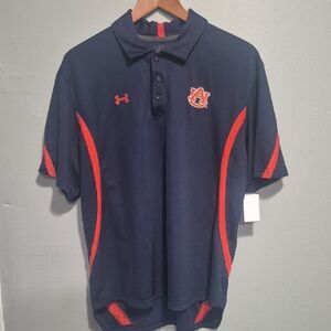 Under Armour Navy and Orange Men's Polo Shirt